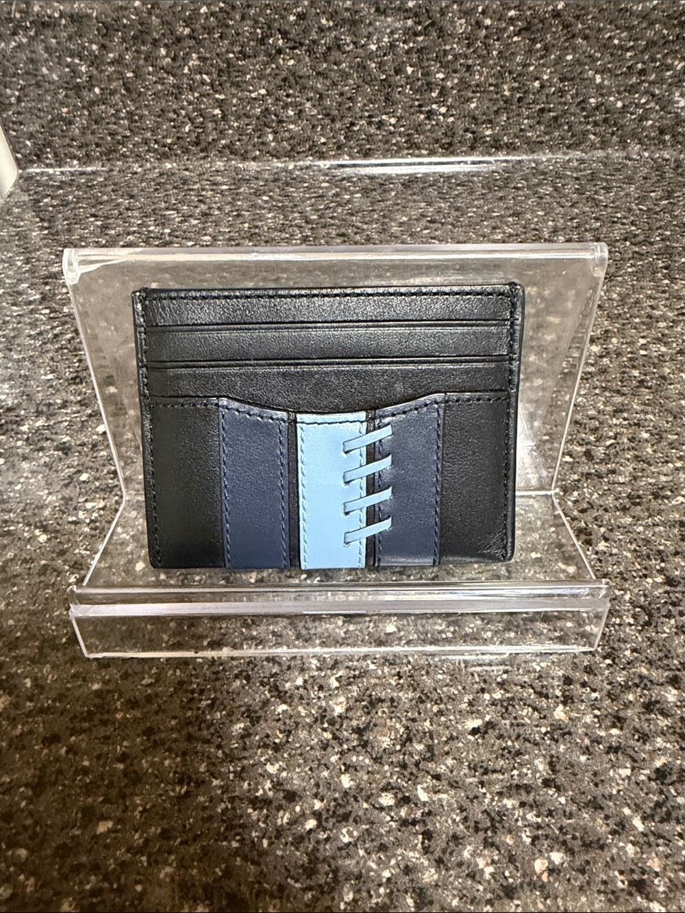 Bundle for glamma Coach men's Black & Blue baseball Leather Cardholder like new